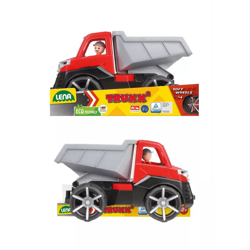 Dump truck Lena TRUXX 29cm Rubber Steel Grey Red