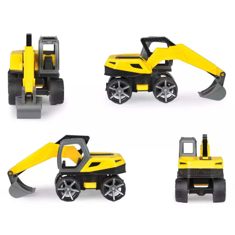 Excavator toy Lena TRUXX SM04531, recommended age 2+, grey and yellow