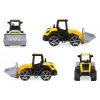 Excavator toy Lena TRUXX SM04532, rubber and steel construction, grey/yellow, for ages 2+
