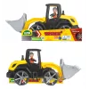 Excavator toy Lena TRUXX SM04532, rubber and steel construction, grey/yellow, for ages 2+