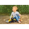 Excavator toy Lena TRUXX SM04532, rubber and steel construction, grey/yellow, for ages 2+
