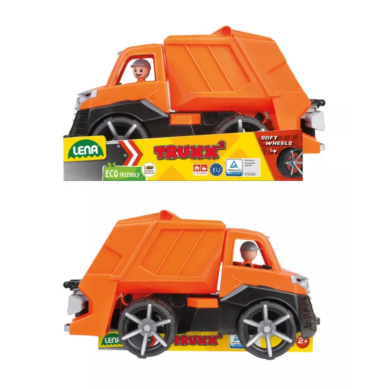 Garbage truck Lena TRUXX SM04534 Rubber Steel Orange 2+ years