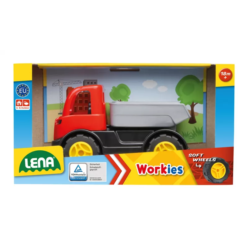 Dump truck toy Lena 01260 — sturdy construction, colorful design, children's play vehicle