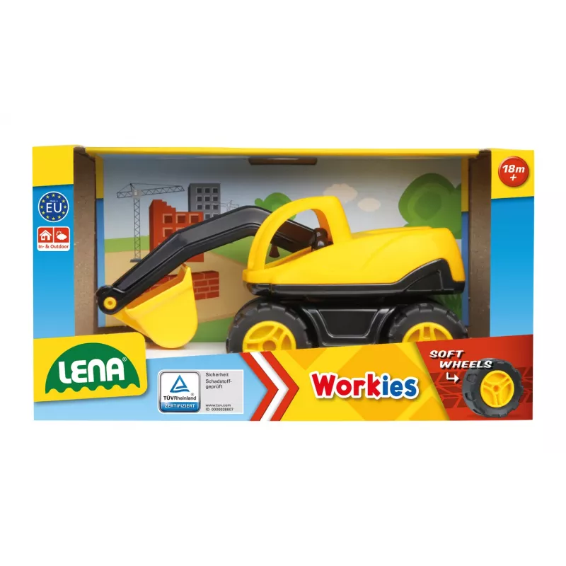 Toy excavator box Lena 01261 – children's construction playset, plastic model