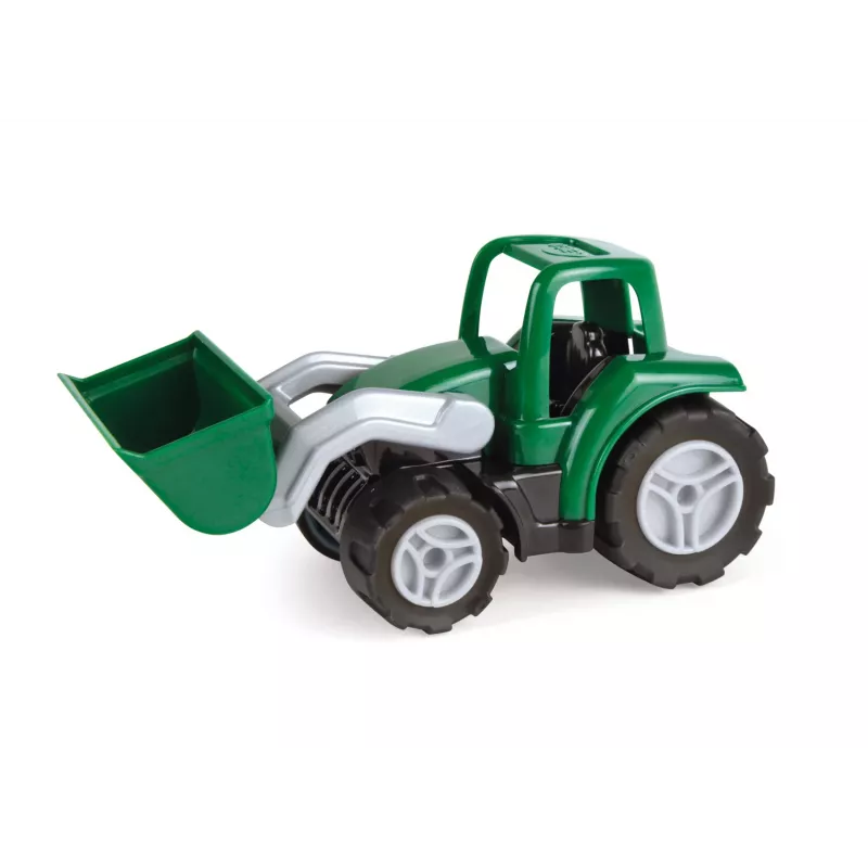 Toy tractor Lena Workies 01263 with shovel — plastic ride-on construction toy, suitable for outdoor and indoor play