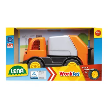 Garbage truck play vehicle Lena 01264 — metal and plastic children's toy, multicolour, from 1.5 years