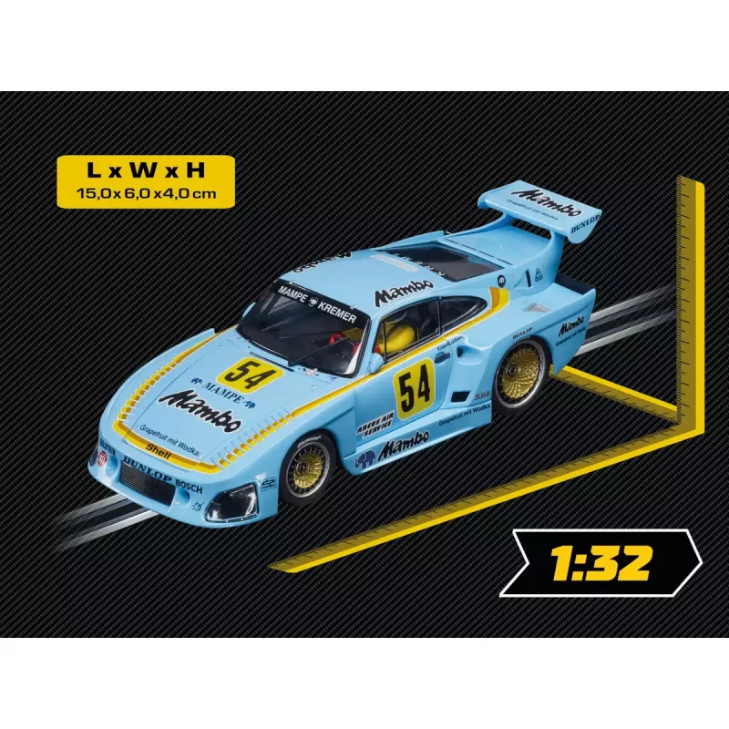 Racing vehicle CARRERA Porsche Kremer 935 K3 “No.54” — cyan, for ages 8+