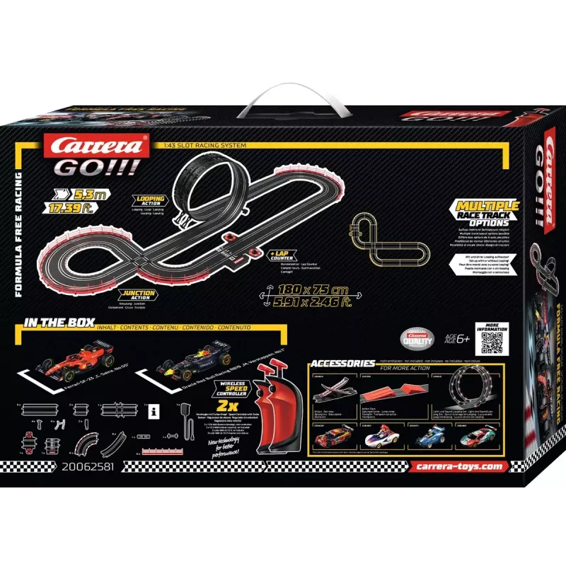 Slot car set CARRERA GO!!! Racetrack Formula Free Racing wireless 20062581
