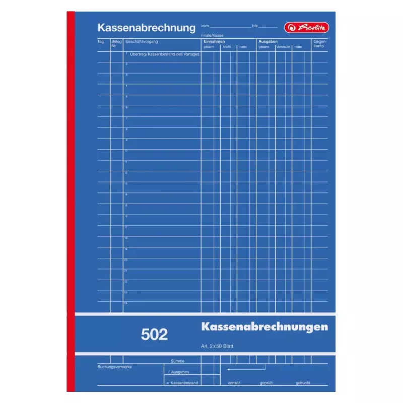Accounting Form Book Herlitz 882415 A4 100 Pages