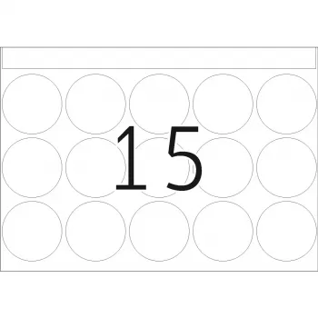 Labels for printing presses HERMA DP1 Ø 32 mm round white paper matt