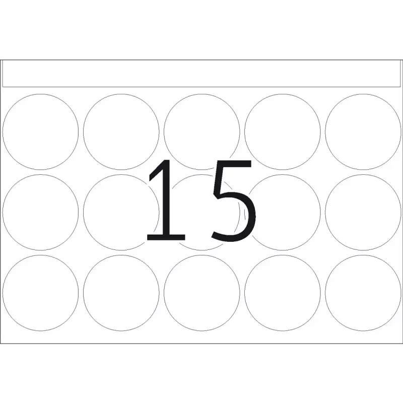 Labels for printing presses HERMA DP1 Ø 32 mm round white paper matt
