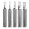 Screwdriver bit set KWB 128540 — 5 pieces, flat tips, 28 mm