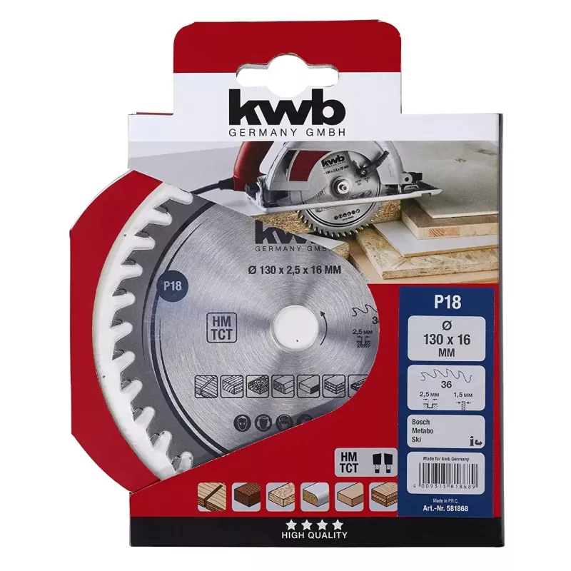 Circular Saw Blade KWB 581868 for Metal 1 pc 190 g
