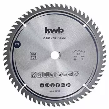 Circular Saw Blade KWB 587168 Tungsten Carbide Tipped 1 pc