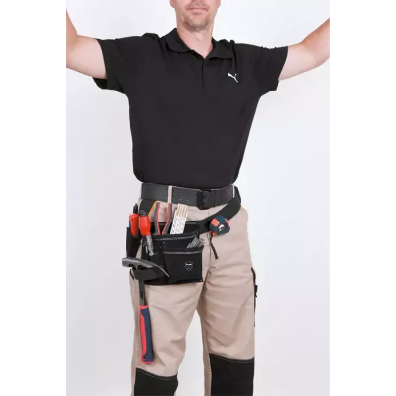 Waist tool belt KWB 906610 Black Leather Nylon 240mm 195mm