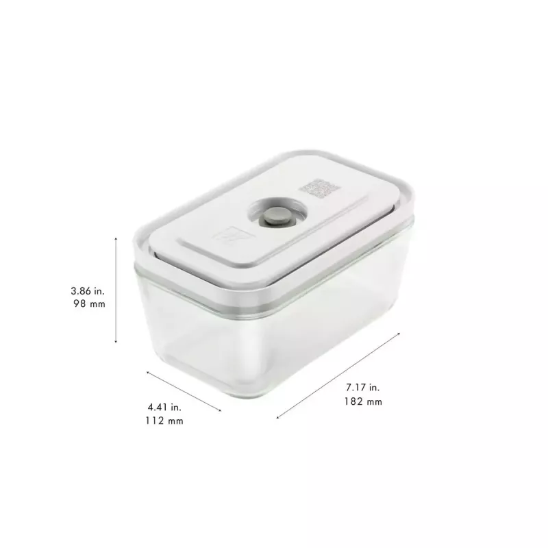 Food storage box ZWILLING FRESH & SAVE Rectangular 0.9 L, glass container with plastic lockable lid, oven/microwave/fridge safe