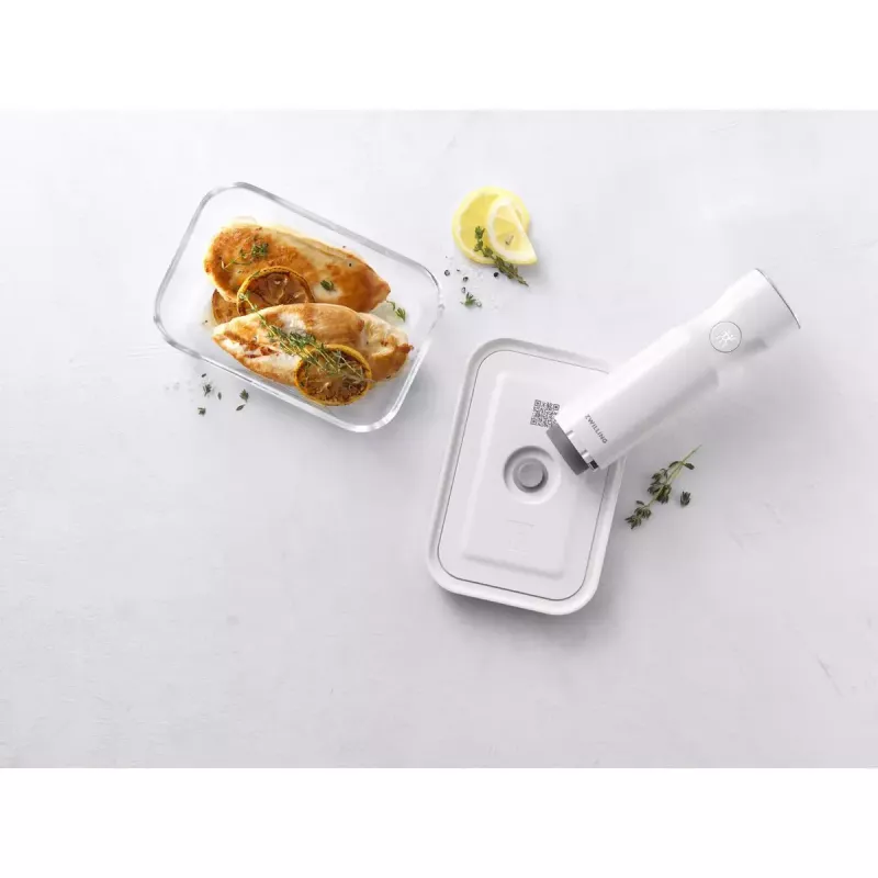Food storage box ZWILLING FRESH & SAVE Rectangular glass 1.6 L, plastic lockable lid, oven/microwave safe