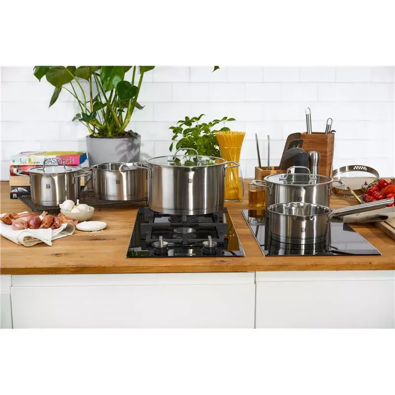 ZWILLING Multi Pot TrueFlow 66920-004-0 — stainless steel pot with glass lid, dishwasher- and oven-proof, suitable for halogen hobs