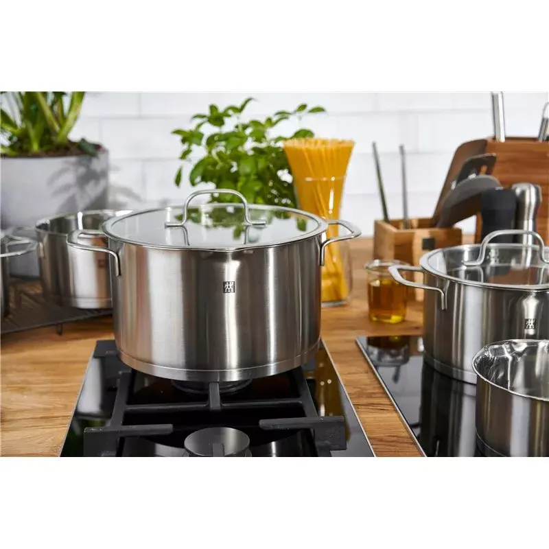 ZWILLING Multi Pot TrueFlow 66920-004-0 — stainless steel pot with glass lid, dishwasher- and oven-proof, suitable for halogen hobs