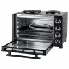 Unold Small kitchen all in one, Freestanding cooker, Black, Rotary, Black, Metal, Glass