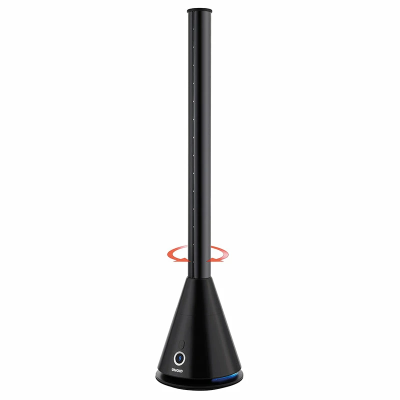 Unold Turmventilator Black Tower, Household tower fan, Black, Floor, Plastic, 90°, Touch