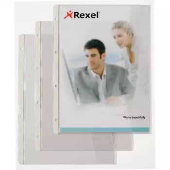 Rexel Document wallet with folding f, 210 x 297 mm (A4), Transparent, 0.13 mm, 233 mm, 301 mm, 2 mm