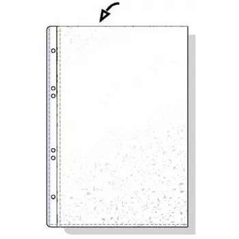 Rexel A6 PP POCKET 80 MICRON TOP OPEN EMBOSSED, A6, Transparent, 125 mm, 20 mm, 150 mm, 109 g