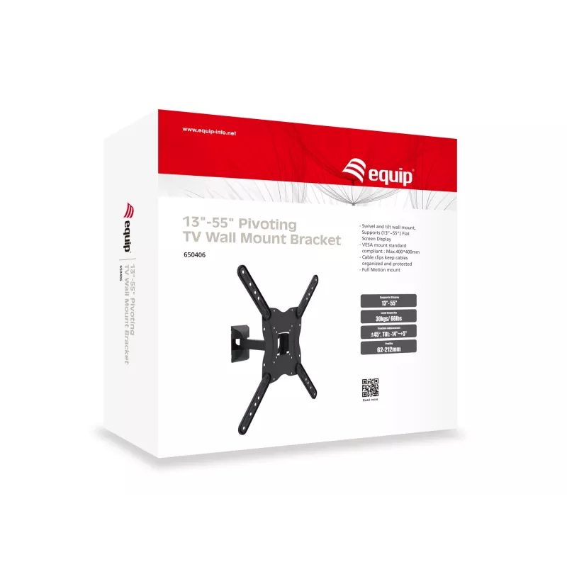 Equip 13 inch-55 inch Pivoting TV Wall Mount Bracket