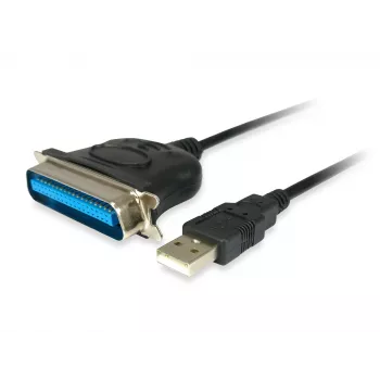 Equip USB to Parallel Adapter Cable, Black, USB A, Centronics 36, 60 g, 1 pc(s), 175 mm