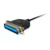 Equip USB to Parallel Adapter Cable, Black, USB A, Centronics 36, 60 g, 1 pc(s), 175 mm
