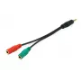 Equip 147943 audio cable 1.5 m 2 x 3.5mm 3.5mm Black