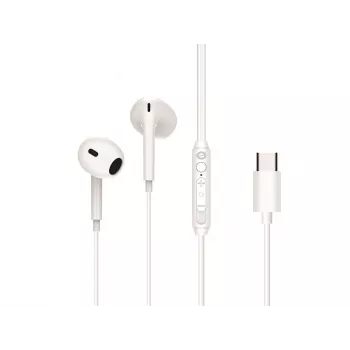 Wired earbud headset CONCEPTRONIC BRENDAN02W USB-C, in-ear, 20–20000 Hz, 1.2 m cable, white