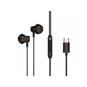 Wired in-ear earbud headset CONCEPTRONIC BRENDAN04B — USB-C, 20–20000 Hz, 1.2 m cable, 14 g, black