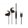 Wired in-ear headset CONCEPTRONIC BRENDAN05B — USB-C, 20–20000 Hz, 1.2 m cable, ear-hook (black)