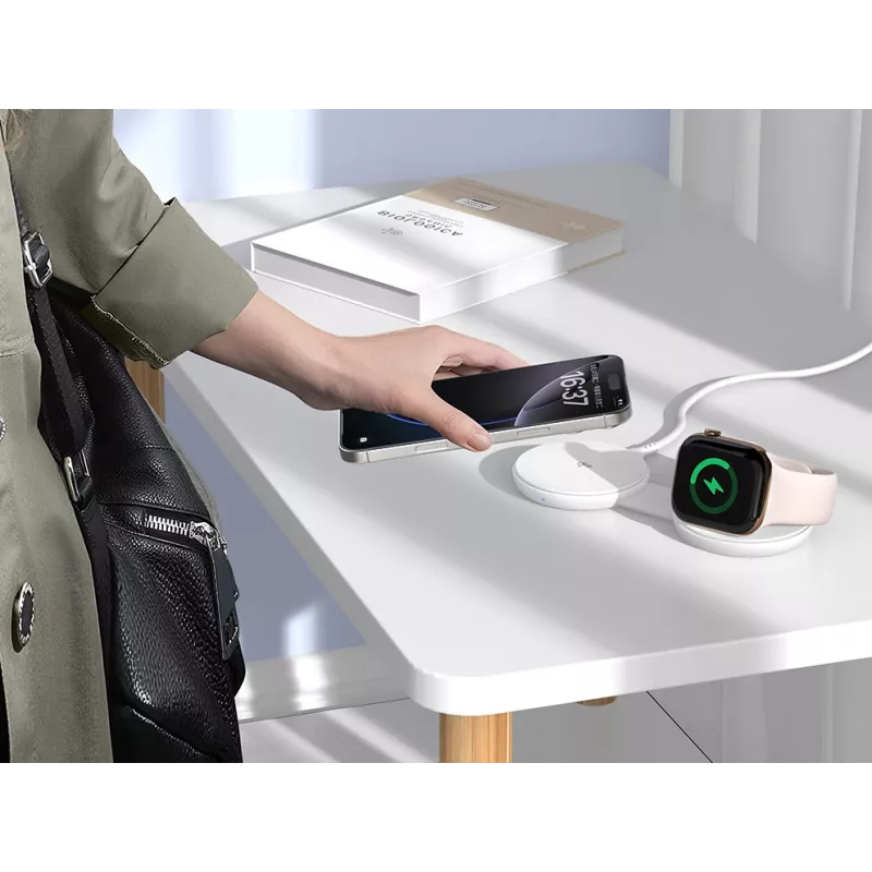Conceptronic GORGON04W 2-in-1 Foldable Magnetic Qi2 25W Wireless Charger