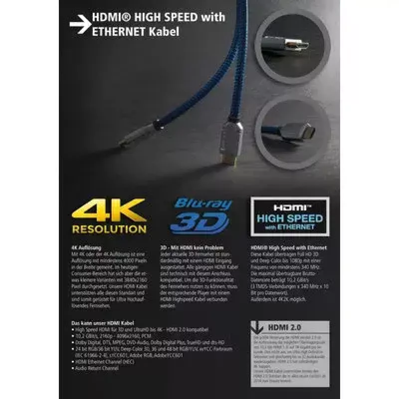 HDMI Cable S/CONN 1.0m