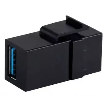 Keystone Module ShiverPeaks S/CONN 08-10041 Flat Black USB A
