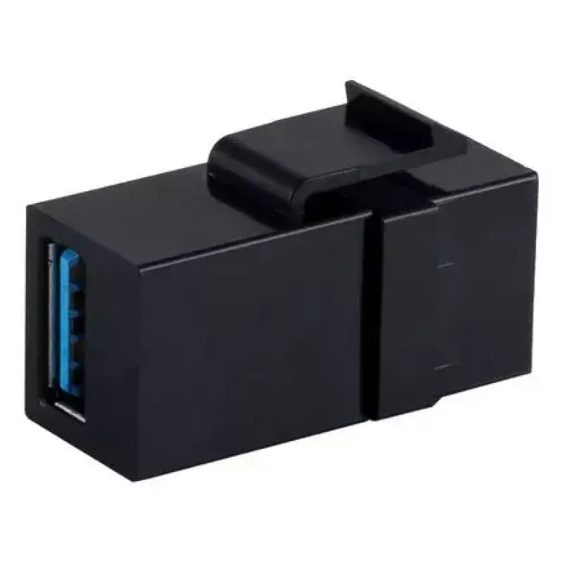 Keystone Module ShiverPeaks S/CONN 08-10041 Flat Black USB A