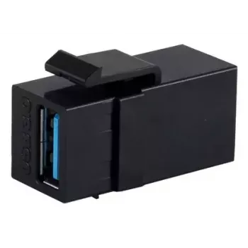 Keystone Module ShiverPeaks S/CONN 08-10041 Flat Black USB A