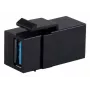 Keystone Module ShiverPeaks S/CONN 08-10041 Flat Black USB A