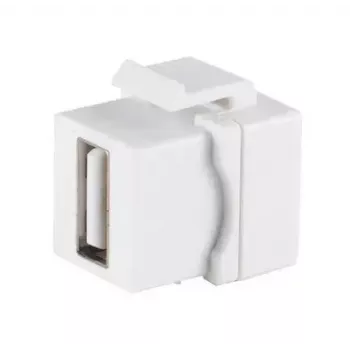 Keystone Module ShiverPeaks 08-10044 Flat White USB A