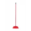Outdoor broom VILEDA model 128763, hard bristle, technopolymer, red