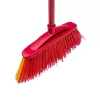 Outdoor broom VILEDA model 128763, hard bristle, technopolymer, red
