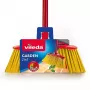 Outdoor broom VILEDA model 128763, hard bristle, technopolymer, red