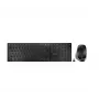 CHERRY DW 9500 SLIM keyboard Mouse included Universal RF Wireless + Bluetooth AZERTY French Black, Grey