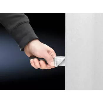 Door handle Rittal SM 2415.500 — black/silver, compatible with TS and SE enclosures, pack of 2