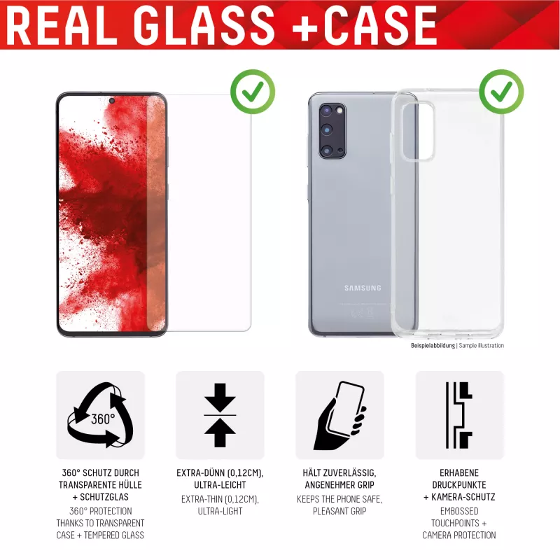 Displex Screen Protector + Case for Samsung Galaxy A53 5G Tempered Glass