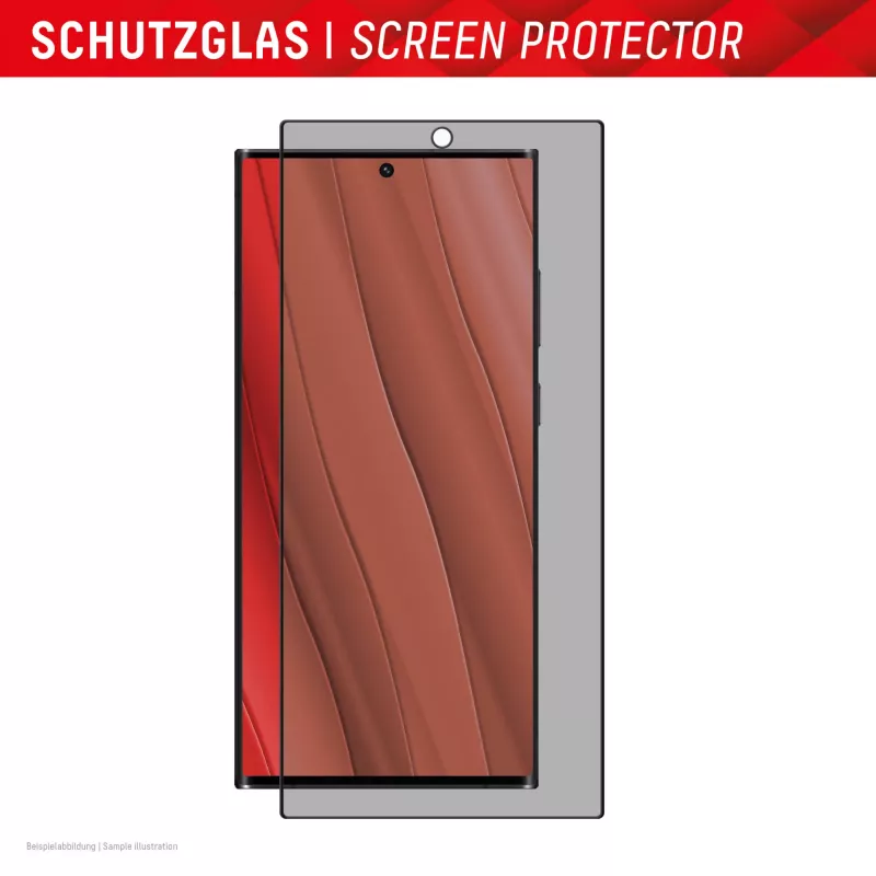 Displex Privacy Screen Protector (10H) for Samsung Galaxy S24 Ultra, Eco Mounting Frame, Privacy Filter