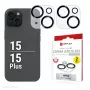 Displex Full Cover Camera Lens Glass iPhone 15/15 Plus, 10H, Full Camera Protector, Quick Mount, 2-Pack