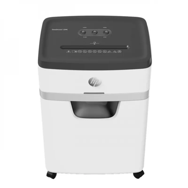 Paper shredder HP OneShred 12MC micro-cut 2x15 mm 12-sheet 25 L 65 dB 220 mm White